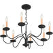 Heritage 8 Light 25 inch Black Chandelier Ceiling Light