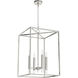 Sunjai 4 Light Brushed Nickel Foyer Pendant Ceiling Light, Large