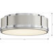 Lynca LED 13.75 inch Chrome and Brushed Nickel Flush Mount Ceiling Light