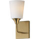 Hudson 1 Light 4.75 inch Satin Nickel Wall Sconce Wall Light in Satin White