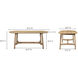 Trie 76 X 36 inch Natural Dining Table, Small