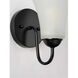 Classic 1 Light 5 inch Matte Black Bath Vanity Wall Light