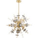 Circulo 6 Light 24 inch Satin Brass Pendant Chandelier Ceiling Light