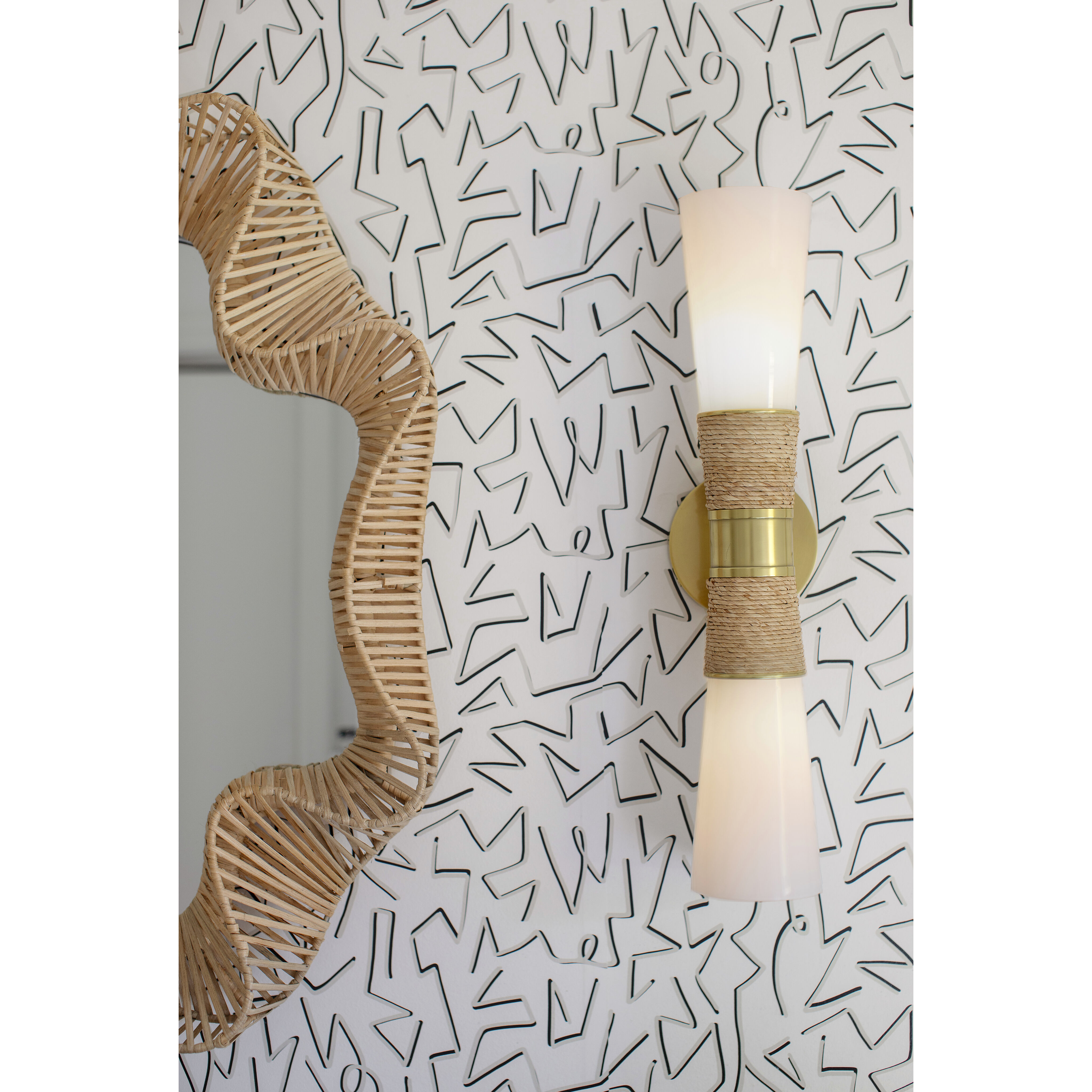 Mica 2 Light 4.75 inch Aged Brass Wall Sconce Wall Light