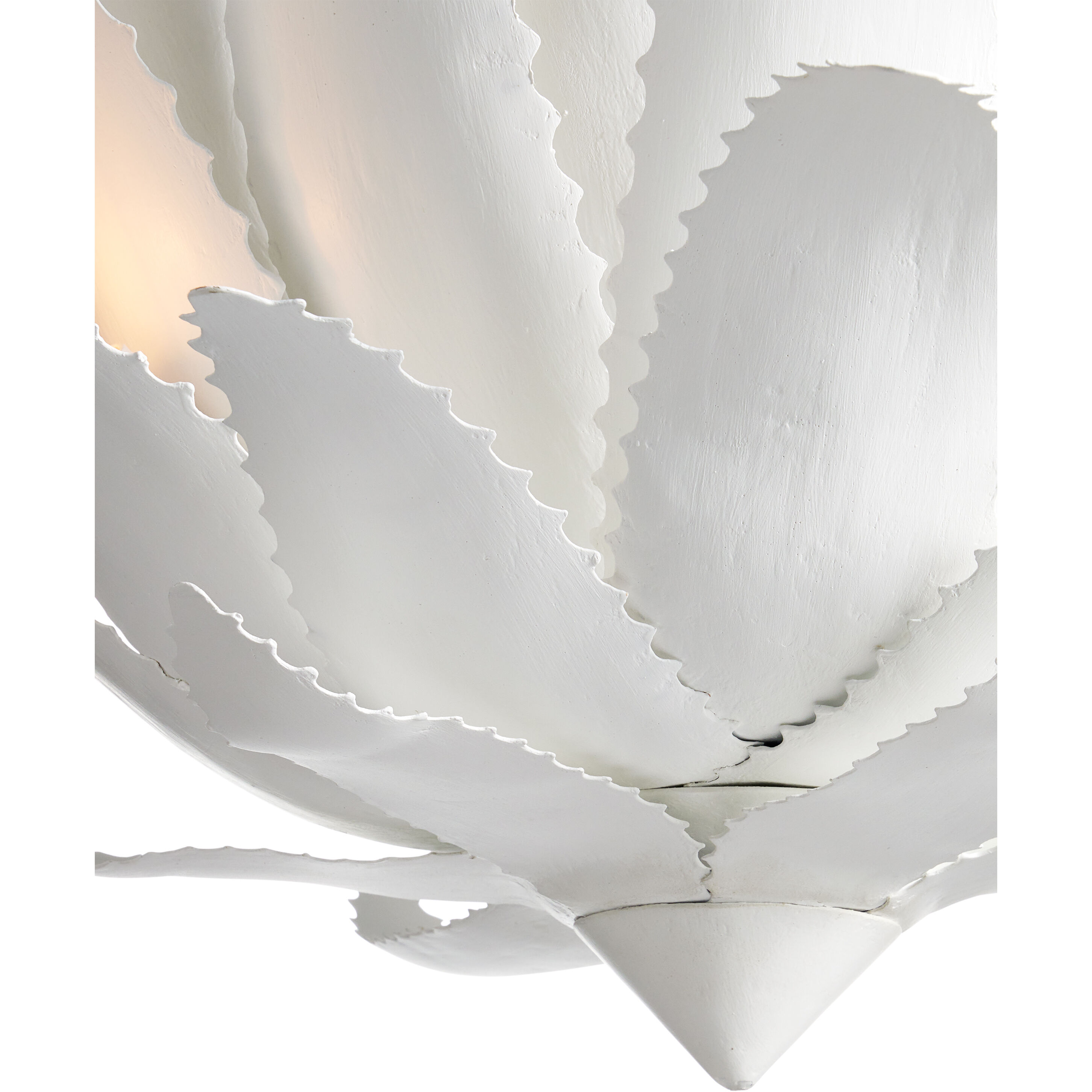 Agave 9 Light 26.75 inch Gesso White Chandelier Ceiling Light, Marjorie Skouras Collection