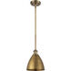 Ballston Dome 1 Light 8 inch Brushed Brass Pendant Ceiling Light