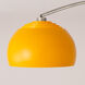 Half Dome 1 Light 5 inch Satin Nickel Wall Mounted Arc Lamp Wall Light in Mustard