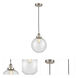 Edison Beacon 1 Light 10 inch Brushed Satin Nickel Mini Pendant Ceiling Light