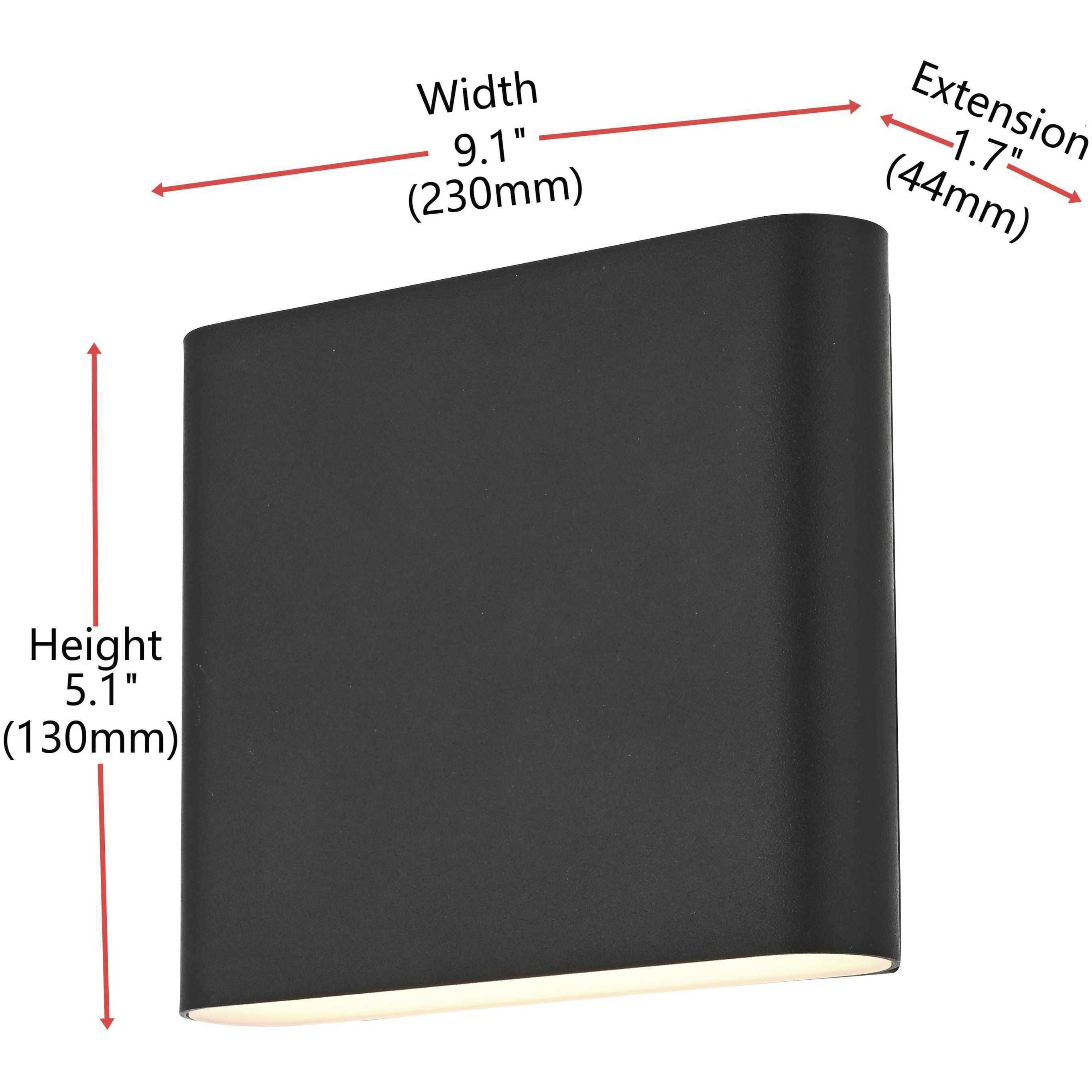 Clyde 2 Light 5 inch Black Outdoor Wall Sconce