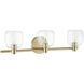 Valentina 3 Light 24 inch Champagne Gold Vanity Light Wall Light