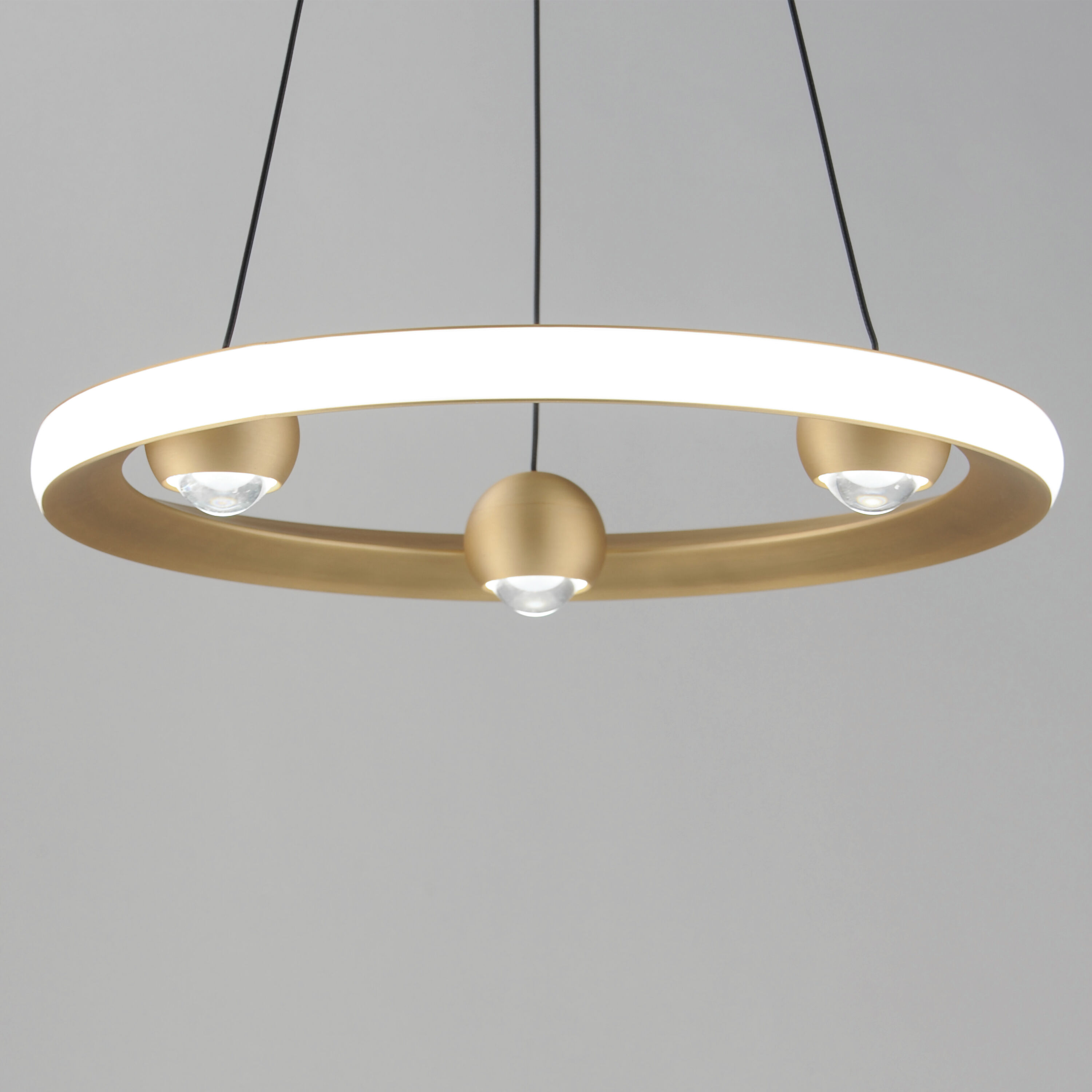 Nodes LED 18 inch Gold Ring Pendant Ceiling Light