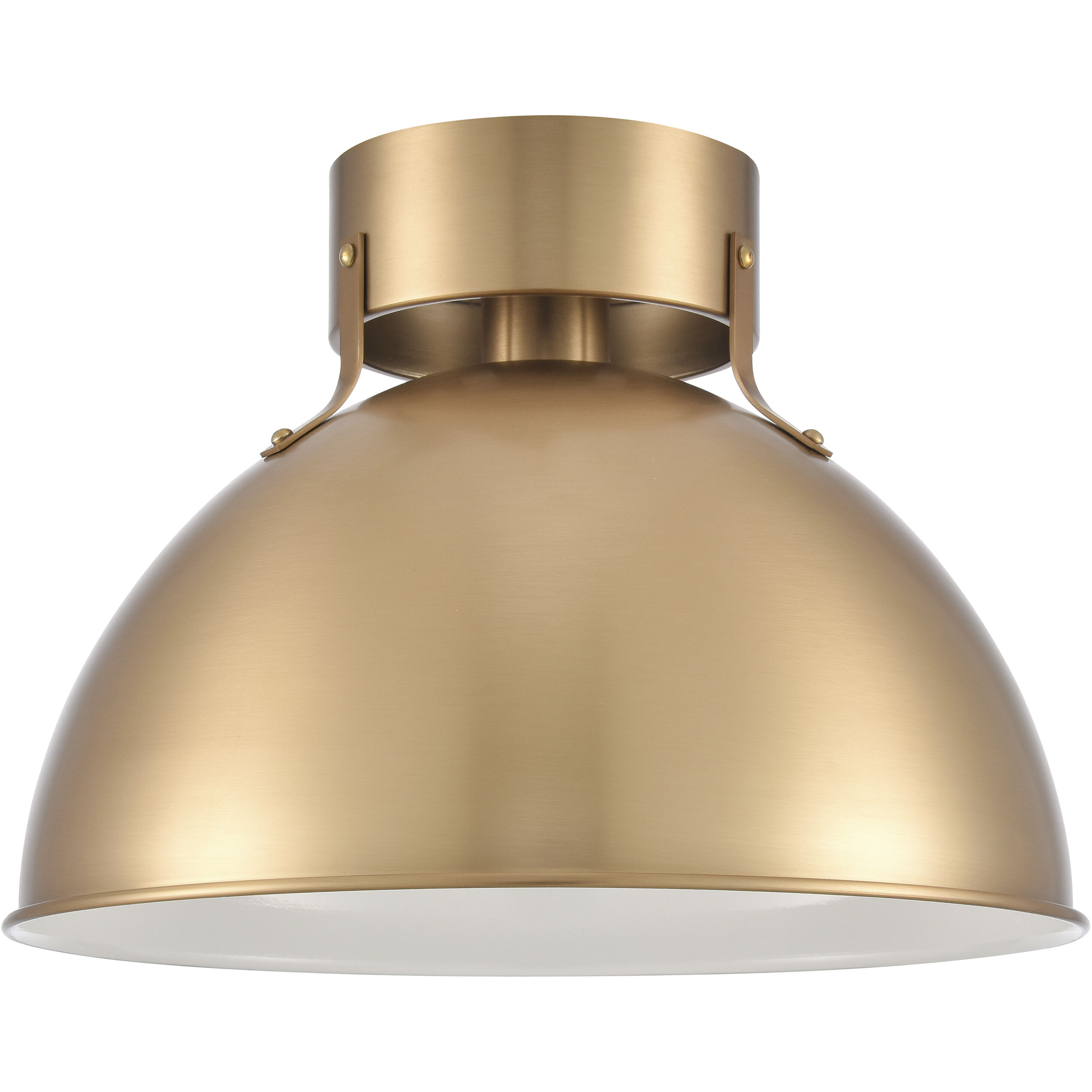 Zayne 1 Light 12 inch Brushed Gold Semi Flush Mount Ceiling Light