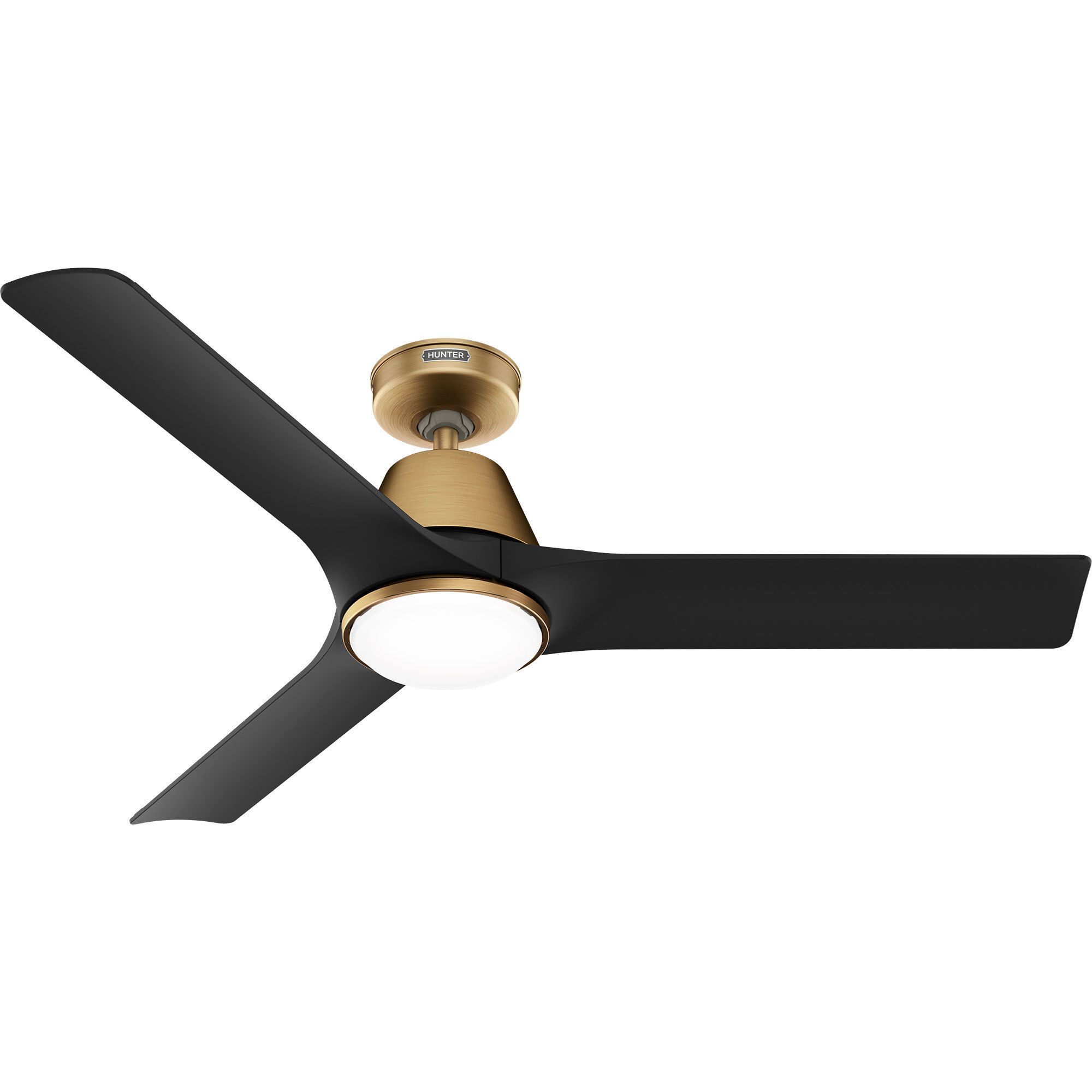Aeronaut 52 inch Luxe Gold with Matte Black Blades Outdoor Ceiling Fan
