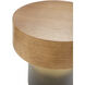 Russula 22 X 22 inch Top: Dark Brown; Base: Metallic - Gold End Table