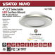 ColorQuick LED 5 inch Brushed Nickel Close-to-Ceiling Ceiling Light, Edge Lit