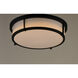 Rogue 3 Light 17 inch Black Flush Mount Ceiling Light