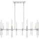Pillar 6 Light 38 inch Chrome Island Light Ceiling Light