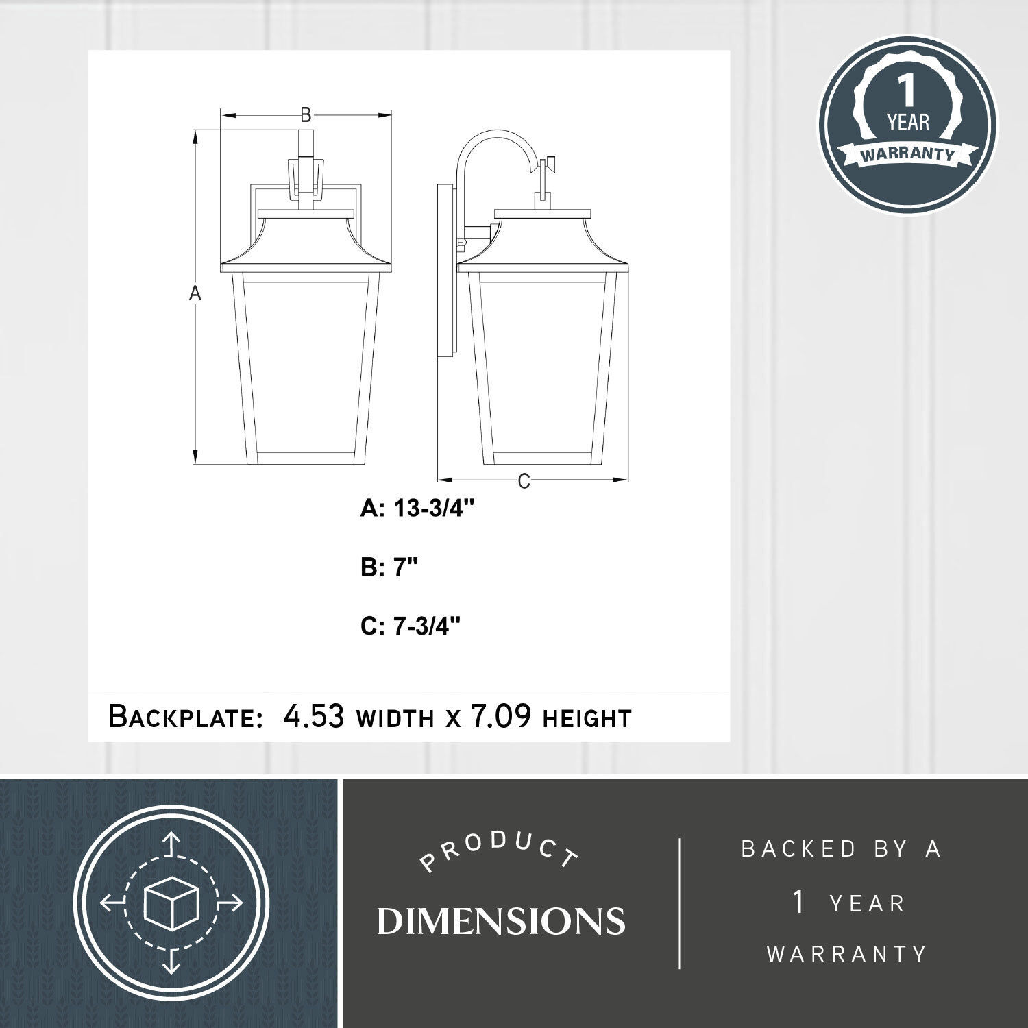 Irving Park 1 Light 13.75 inch Textured Black Outdoor Wall