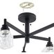 Lillyanna 5 Light 24 inch Matte Black Semi-Flush Mount Ceiling Light