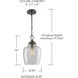 Elijah 1 Light 8.75 inch Dark Pewter Pendant Ceiling Light