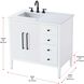 Blakely 36 X 34 inch White Bathroom Vanity Cabinet