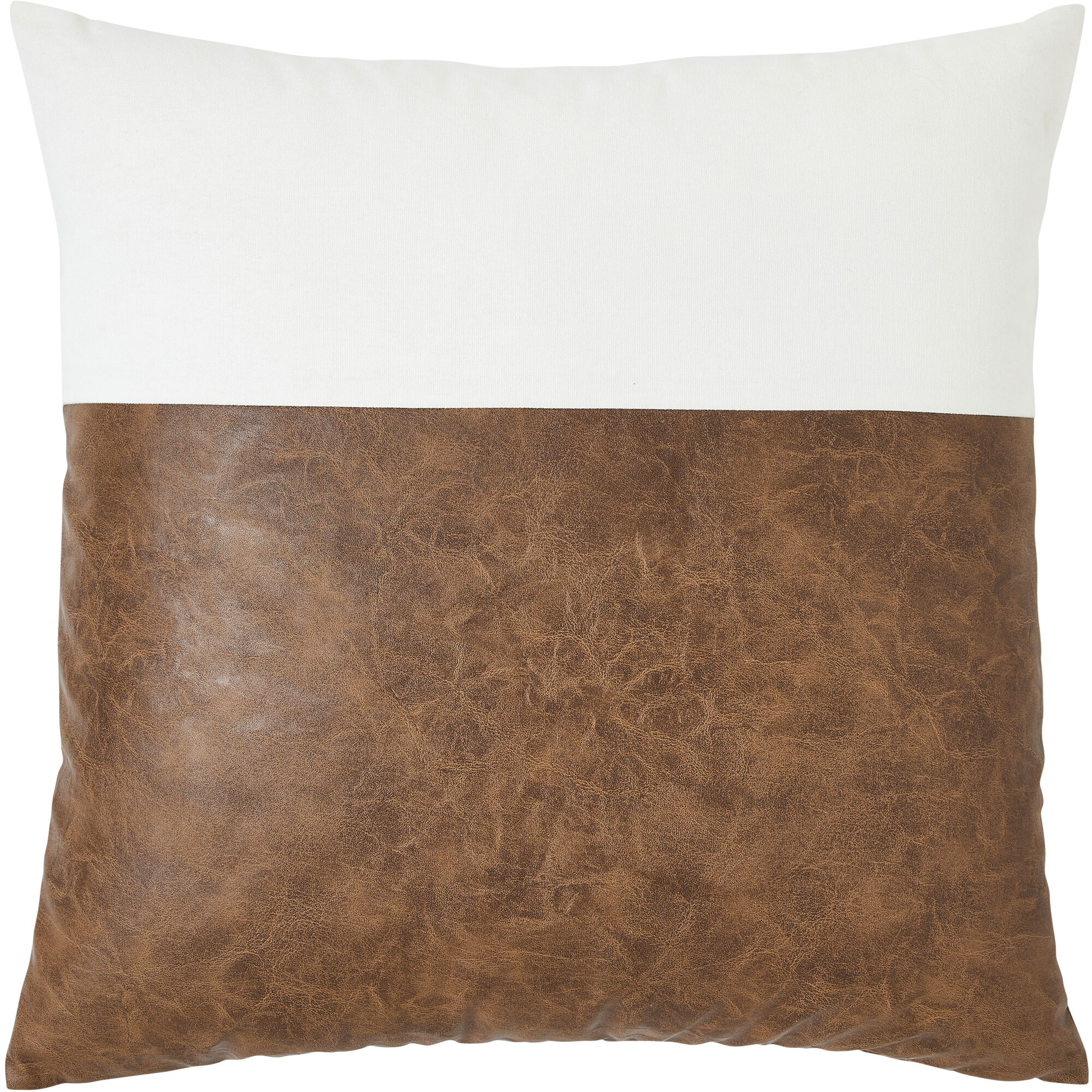 Veracruz 22 inch Off-White and Cognac Indoor Pillow