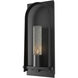 Triomphe 1 Light 27.2 inch Coastal Black Outdoor Sconce in Seeded Clear, Large