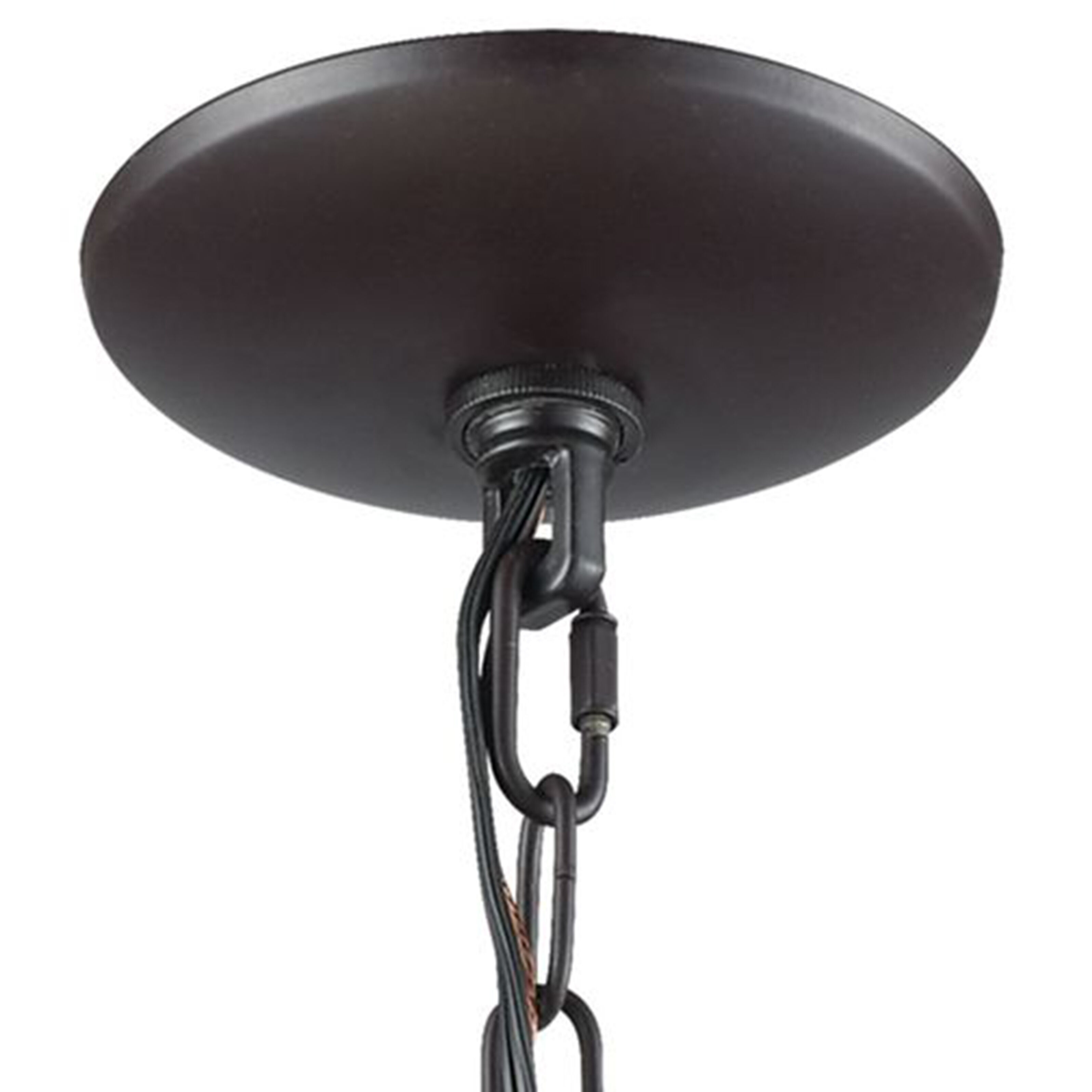 Loftin 6 Light 19 inch Oil Rubbed Bronze with Satin Brass Chandelier Ceiling Light