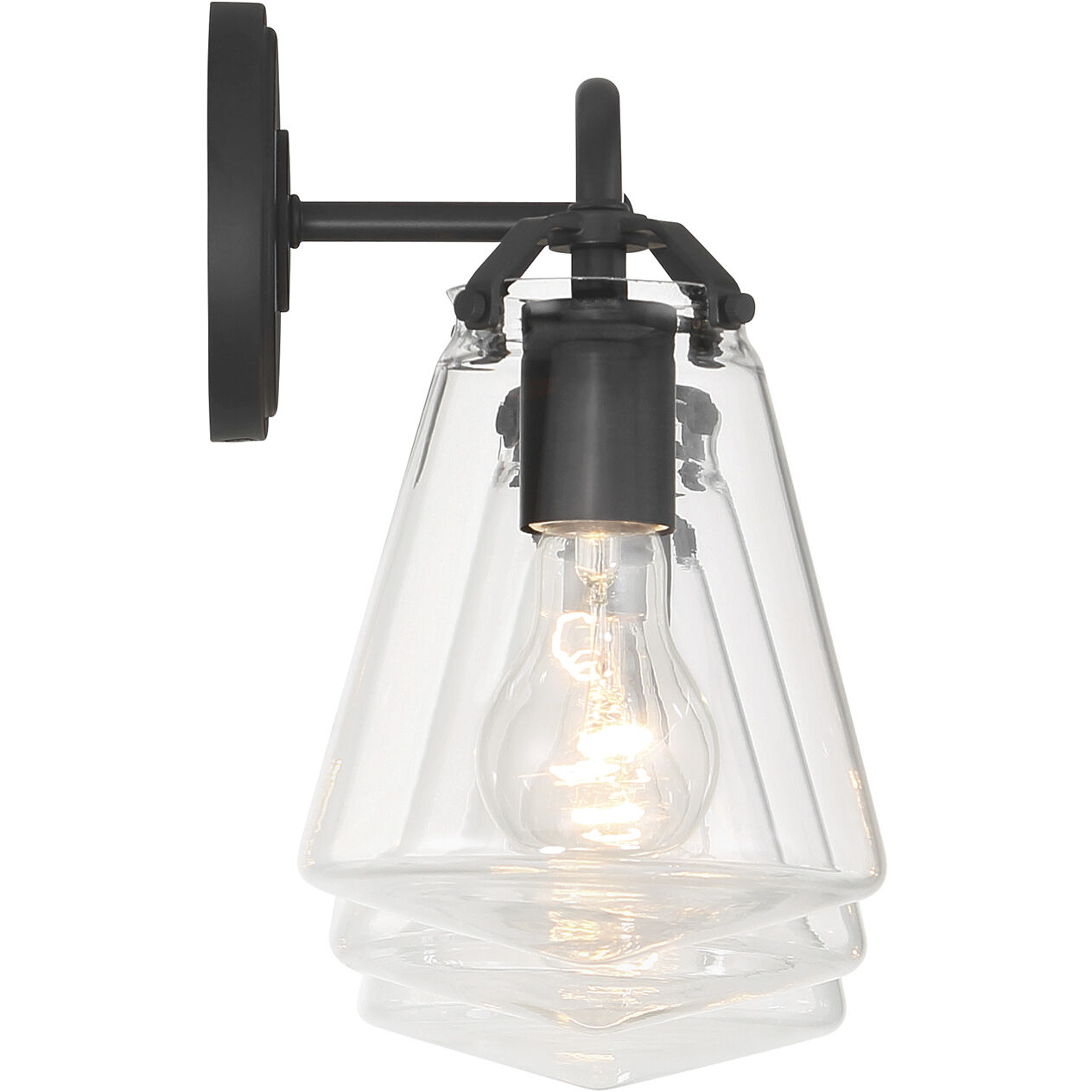 Voss Bath Vanity Light Wall Light in Matte Black