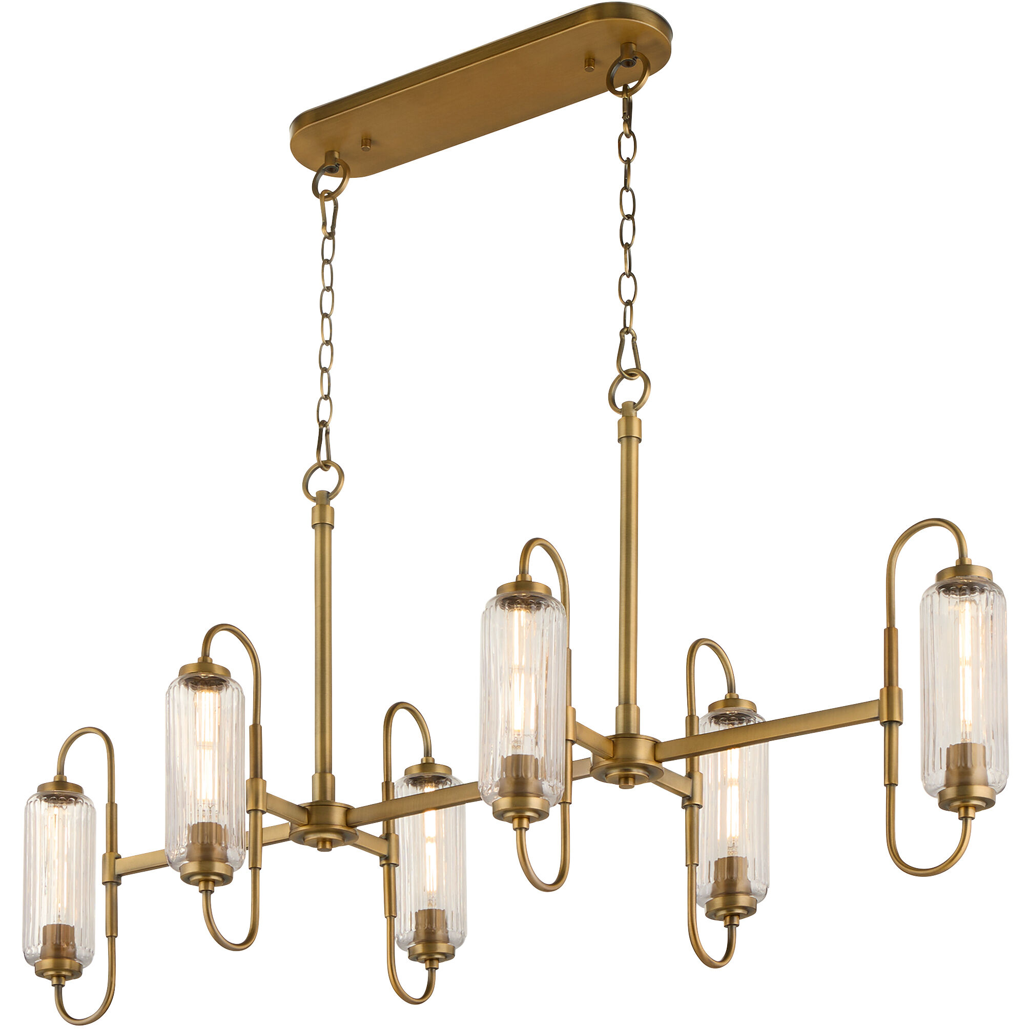 Whitmire 6 Light 18 inch Brushed Brass Pendant Ceiling Light
