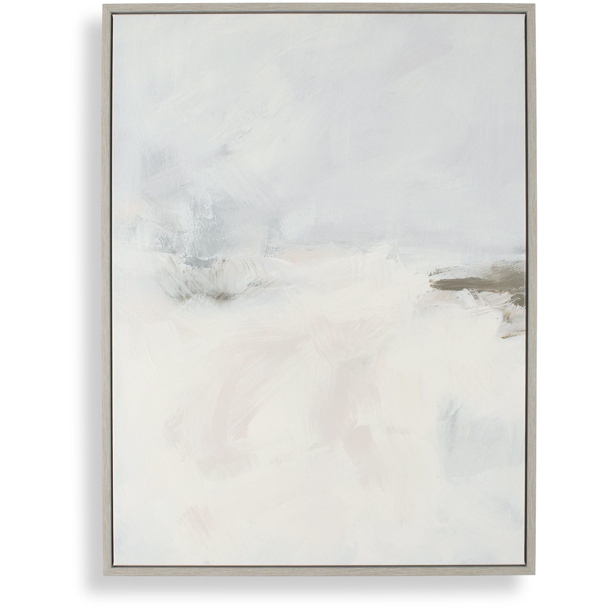 Simple Serenity Neutrals and Brown and Pink Framed Abstract Art