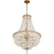 Roslyn 9 Light 22 inch Aged Brass Chandelier Ceiling Light