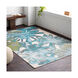 Aberdine 36 X 26 inch Aqua/Teal/Olive/Ivory/Charcoal/Medium Gray Rugs, Polypropylene