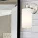 Crown Point Sconce Wall Light in Satin Nickel, Matte White Glass