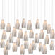 Posh 30 Light 54 inch Silver Multi-Drop Pendant Ceiling Light