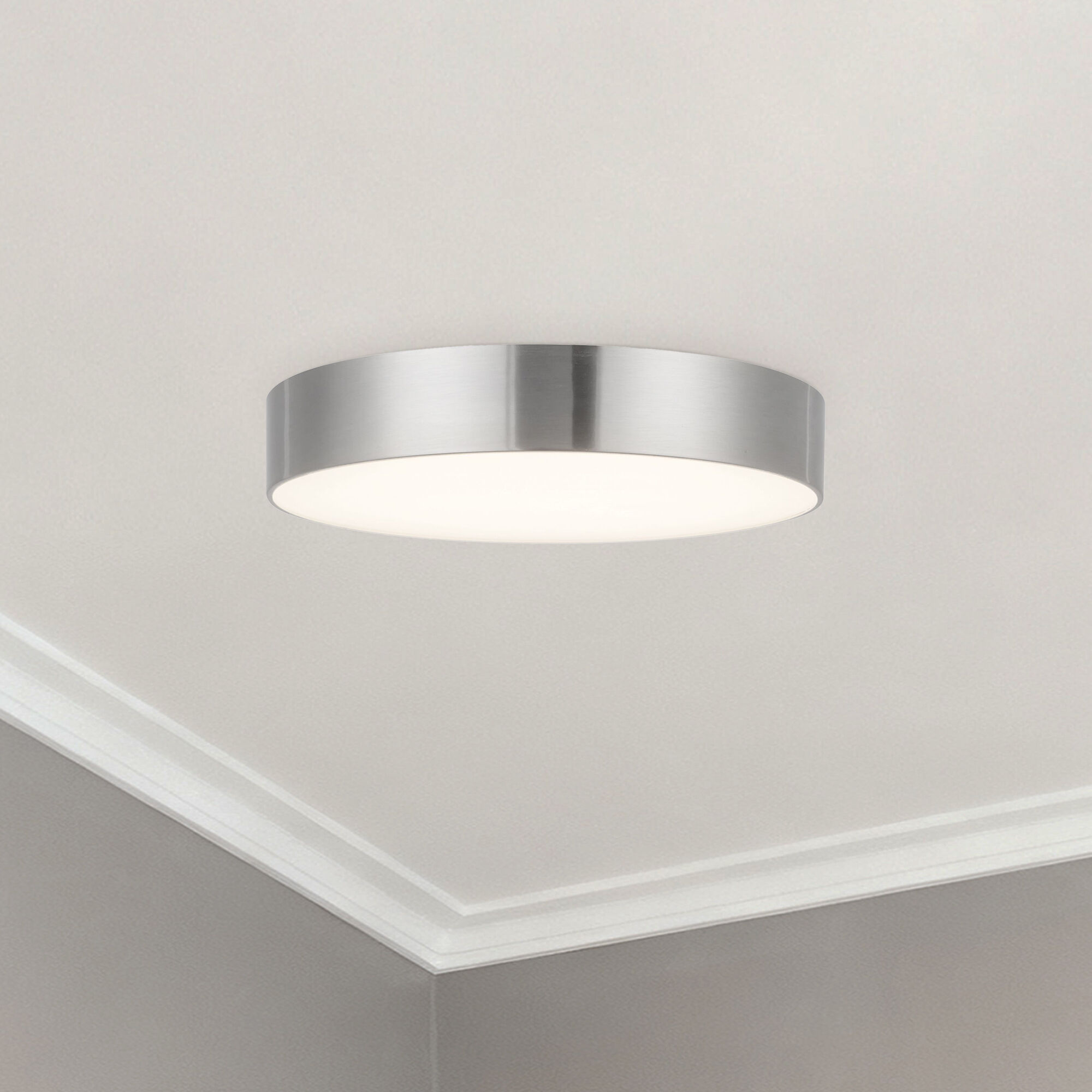 Musa 8.13 inch Brushed Nickel Flush Mount Ceiling Light