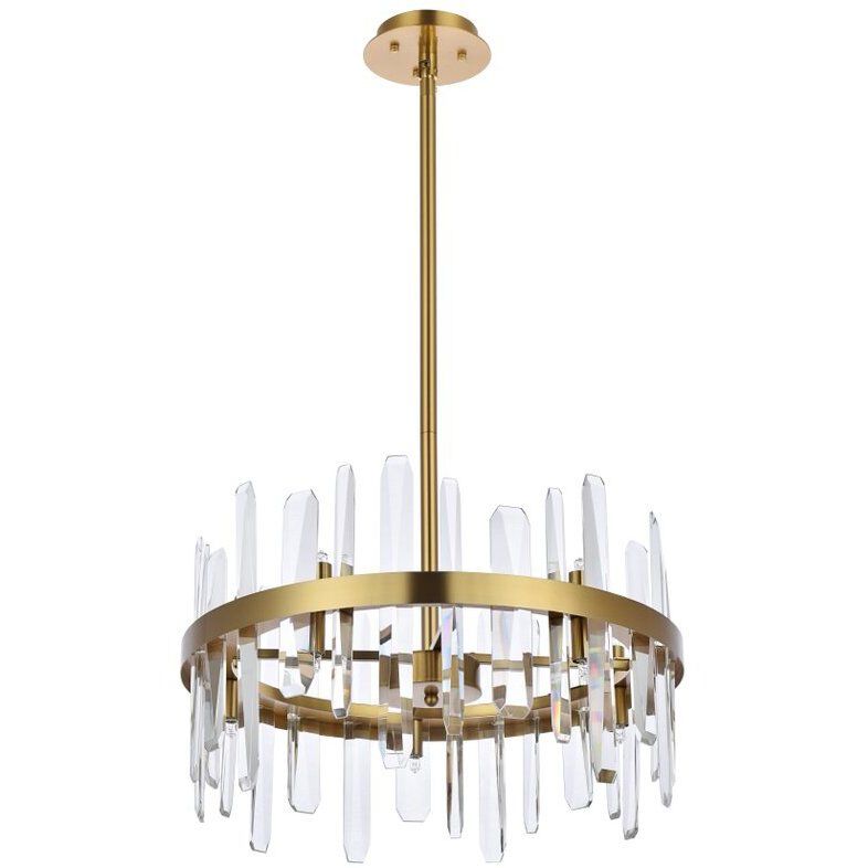 Serena 10 Light 20 inch Satin Gold Pendant Ceiling Light