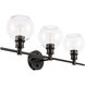 Syracuse 3 Light 28 inch Black Wall sconce Wall Light