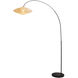 Roswell 90.6 inch 9 watt Matte Black Arc Floor Lamp Portable Light