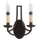 Hayden 2 Light 10.5 inch Oiled Bronze Gilded Wall Sconce Wall Light, Jeremiah