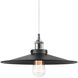 Bulstrode's Workshop 1 Light 14 inch Chrome Pendant Ceiling Light in Chrome and Black