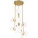 Julep LED 22.25 inch Brushed Gold Chandelier Ceiling Light