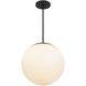 Rondure LED 18 inch Sand Black Outdoor Pendant