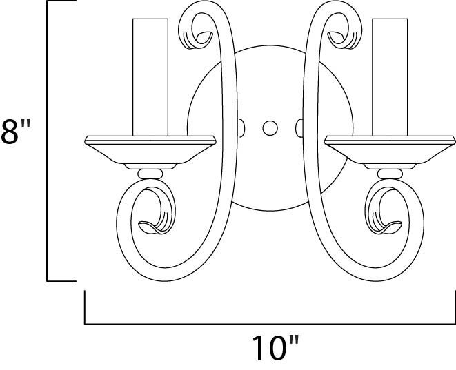 Loft 2 Light 10 inch Oil Rubbed Bronze Wall Sconce Wall Light in Candelabra Base Incandescent