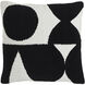 Mauro 20 inch Black and Off-White Indoor Pillow