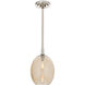 Artemis 1 Light 8 inch Polished Nickel Pendant Ceiling Light in Champagne Glass