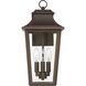 Spring Cove 3 Light 16.5 inch Matte Bronze Outdoor Wall Lantern, Large