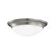 Nash 3 Light 16.75 inch Brushed Nickel Flush Mount Ceiling Light