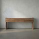 Wolf 72 X 19 inch Dark Walnut and White Stone Console