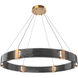 Parallel LED 48 inch Novel Brass Chandelier Ceiling Light, Ring